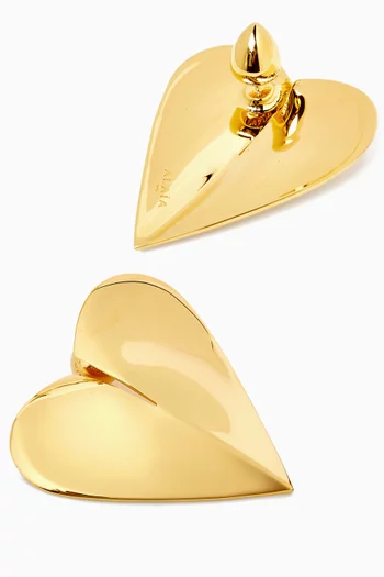 Le Cœur Torn Earrings in Brass