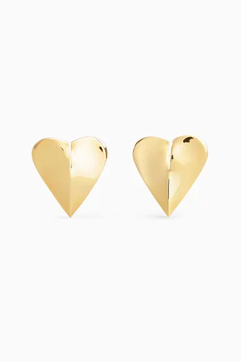 Le Cœur Torn Earrings in Brass
