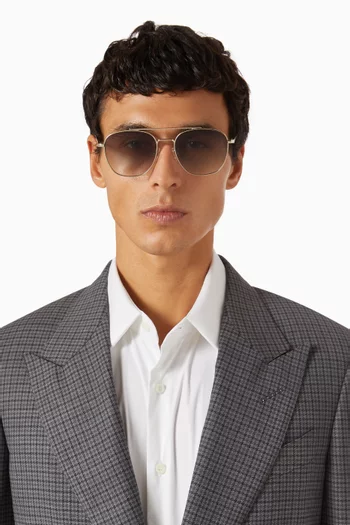 Metaphor Sunglasses in Stainless Steel