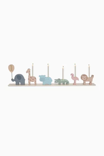 Safari Birthday Train Candlestick Holder