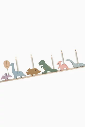 Dino Birthday Train Candlestick Holder