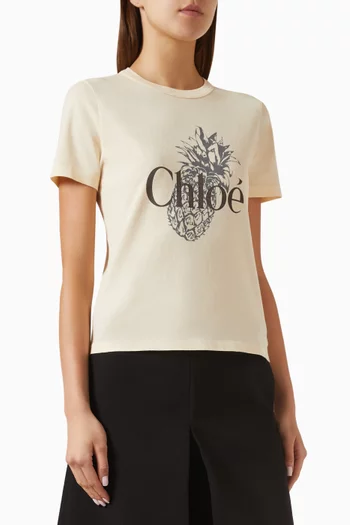 Logo Baby-fit T-shirt in Organic Cotton