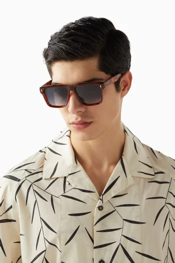 Lucknow Rectangular Sunglasses in Acetate