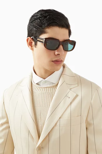 Sartet Rectangular Sunglasses in Acetate