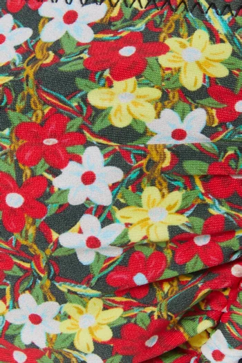 Simonette Floral-print Bikini Top