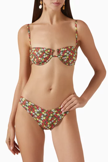 Lulu Floral-print Bikini Briefs