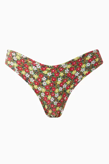 Lulu Floral-print Bikini Briefs