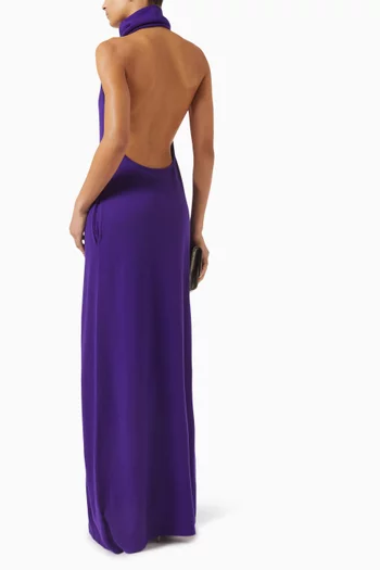 Open-back Dress in Cashmere Blend