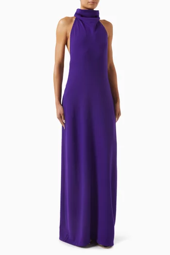 Open-back Dress in Cashmere Blend