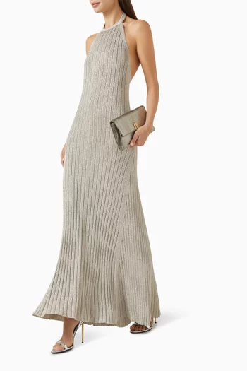 Halter-neck Maxi Dress in Knit