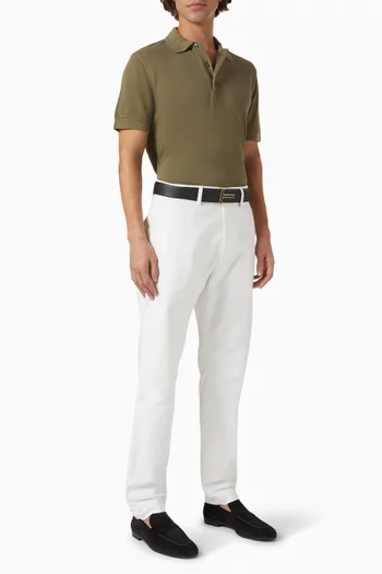 Cut & Sewn Polo Shirt in Cotton & Lyocell