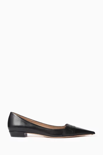Eva Ballerina Shoes in Leather