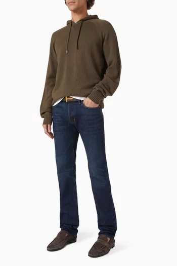 Drawstring Hoodie in Cashmere Knit