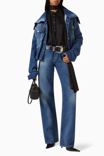 Crinkled Denim Jacket