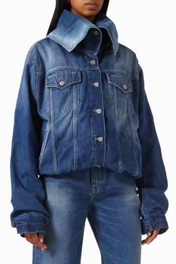 Crinkled Denim Jacket