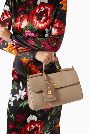 My Sicily Handbag in Plongé Calfskin Leather