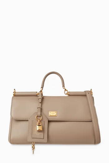 My Sicily Handbag in Plongé Calfskin Leather