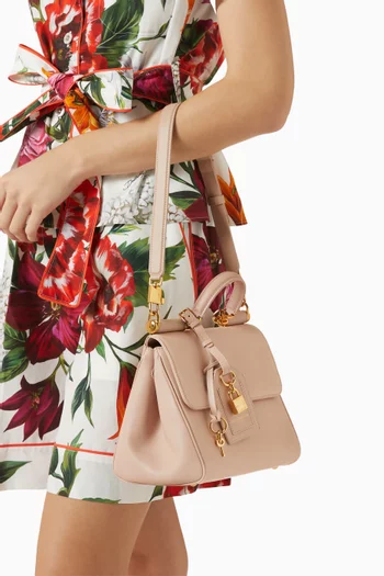 Small My Sicily Top-handle Bag in Leather