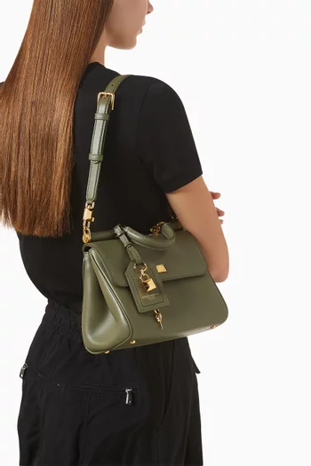 Small My Sicily Top-handle Bag in Leather