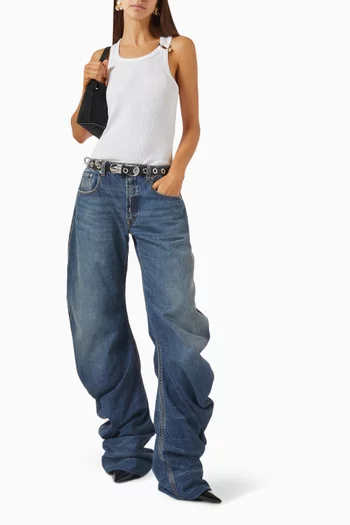 Drape Oversized Jeans in Denim