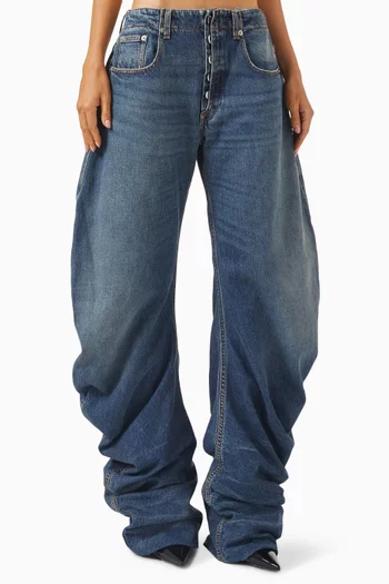 Drape Oversized Jeans in Denim
