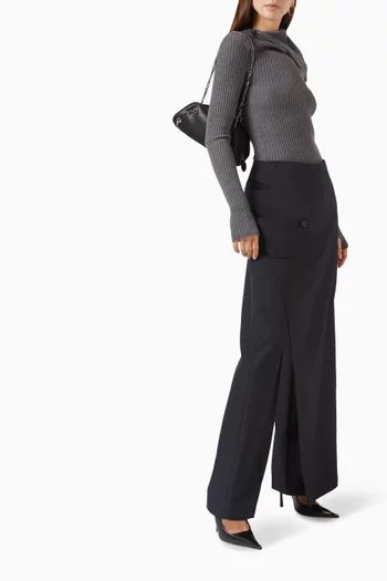 بنطال تنورة بتصميم ملفوف