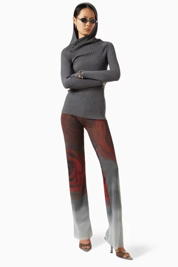 Asymmetric Rib-knit Sweater
