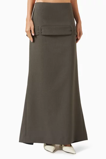 Deconstructed Tailored Maxi Skirt