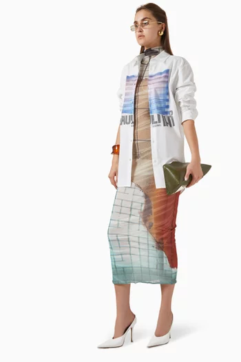 Oversized Air Printed Shirt in Cotton