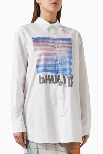 Oversized Air Printed Shirt in Cotton