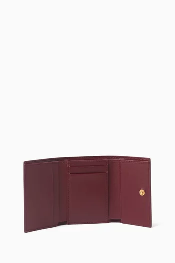 Small Continental Wallet in Smooth Leather