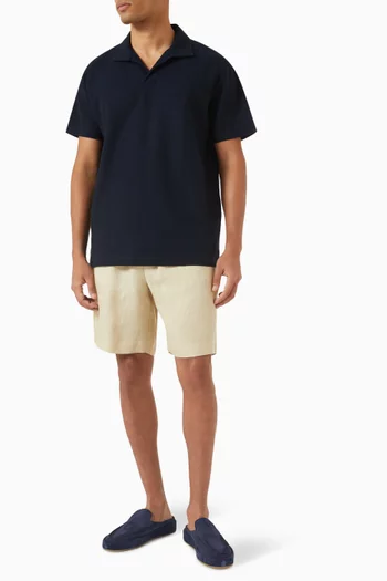 Textured Polo Shirt in Jersey