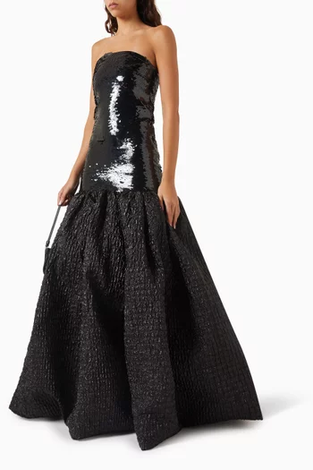 Sequin-embellished Ball Gown