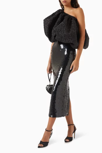 Sequin-embellished Convertible Dress