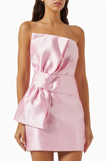 Divinity Bow Strapless Mini Dress