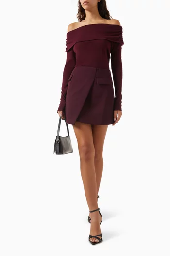 Maine Off-shoulder Top in Merino Wool