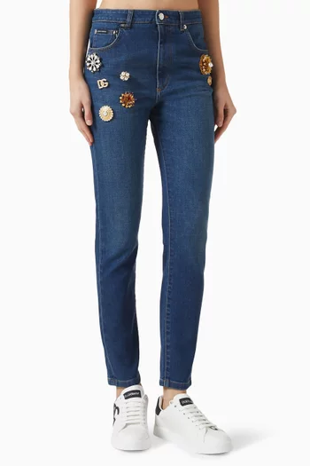 Embellished Slim-fit Jeans