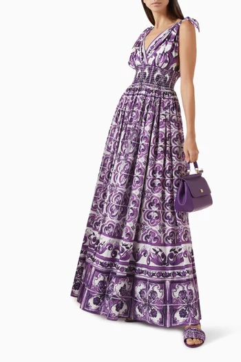 Demi Majolica-print Maxi Dress