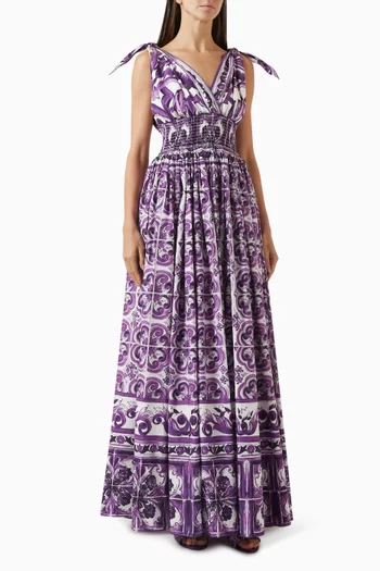 Demi Majolica-print Maxi Dress