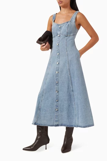 In a Daze Midi Dress in Denim