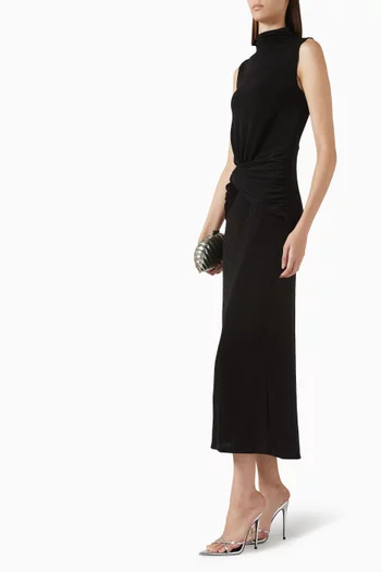 Severance Gathered Dress in Jersey