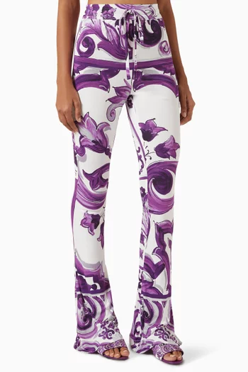 Majolica-print Pants in Viscose