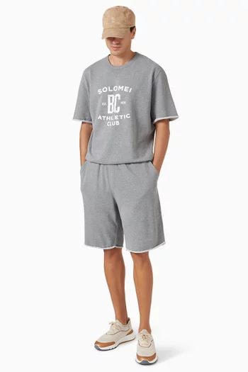 Printed Sweatshirt in Cotton French Terry