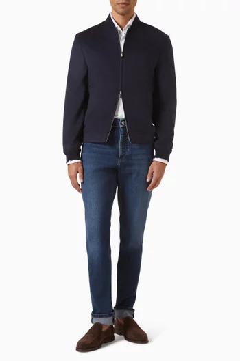 Bomber Jacket in Cashmere Flannel