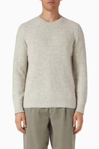 Crewneck Sweater in Silk & Alpaca Wool