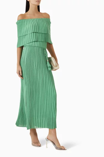 Off-shoulder Dress in Viscose