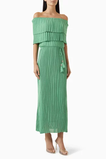 Off-shoulder Dress in Viscose