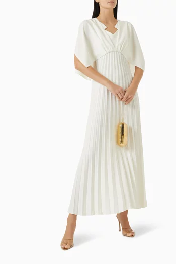 Capelet-sleeve Dress