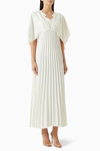 Capelet-sleeve Dress