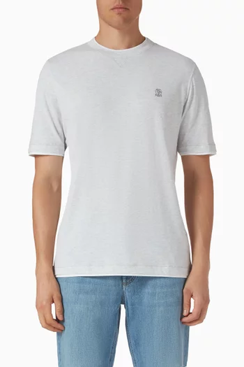 Faux-layering T-shirt in Cotton